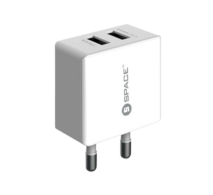 Dual Port USB 2.4A Wall Charger (w Micro USB Cable)