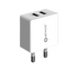 Dual Port USB 2.4A Wall Charger (w Micro USB Cable)