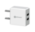 Dual Port USB 2.4A Wall Charger (w Micro USB Cable)