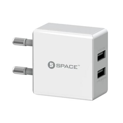 Dual Port USB 2.4A Wall Charger (w Micro USB Cable)
