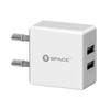 Dual Port USB 2.4A Wall Charger (w Micro USB Cable)