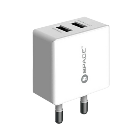 Dual Port USB 2.4A Wall Charger (w Micro USB Cable)