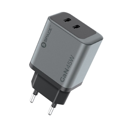 GaN PD + SUPER CHARGE 45Watt WCG-10 (2 Type C Port)