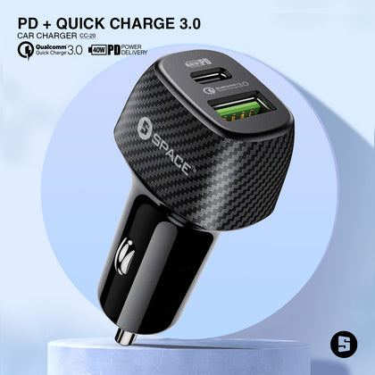 PD + Quick Charge 3.0 Car Charger