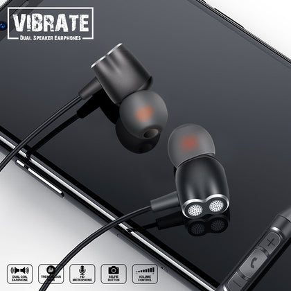 Vibrate Dual Speaker Earphones