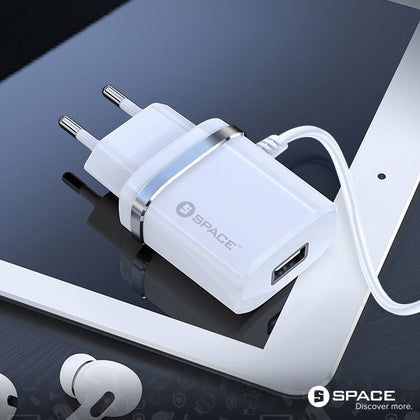 Micro USB Cable 2.4A Wall Charger