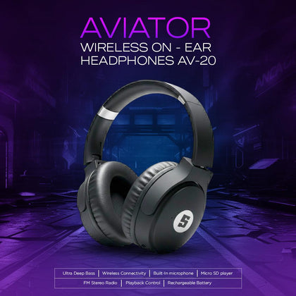 Aviator Wireless On-Ear Headphones | Ultra-Deep Bass