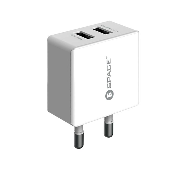 Dual Port USB Wall Charger (w Lightning Cable) - Main Image