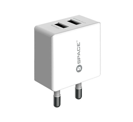 Dual Port USB 2.4A Wall Charger (w Micro USB Cable)