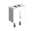 Dual Port USB 2.4A Wall Charger (w Micro USB Cable)