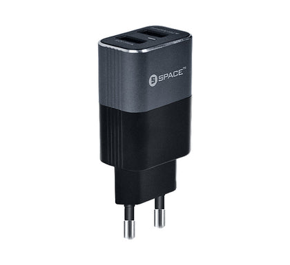 Metal Series Dual Port USB 2.4A Wall Charger